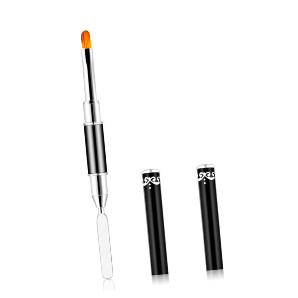 DualEnded Nail Art Brush for Poly Gel Extensions with Protective Cap for Salon and Home Use