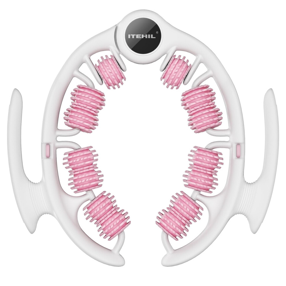Pink Cellulite Massager With 980 Rollers For Legs Buttocks Arms Stomach Deep Tissue Fascia Tool