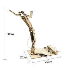 Hydraulic Mechanical Arm DIY Model Toy, Wooden, 53*12*30cm