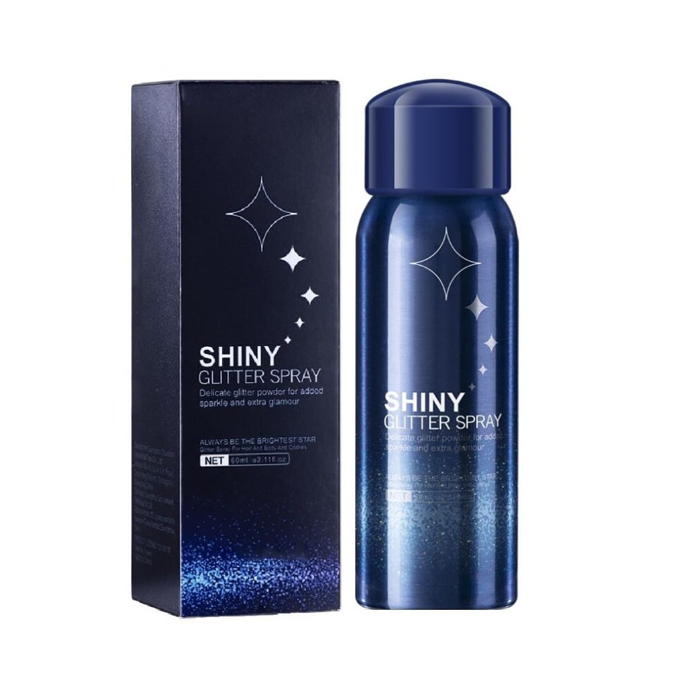 Body Glitter Spray for Festivals and Parties, LongLasting Shimmery Face and Body Highlighter (1 Pcs)