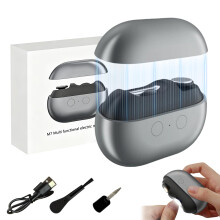 Electric Nail Clipper with LED Light, 3in1 Rechargeable Trimmer and Polisher for Seniors and Kids