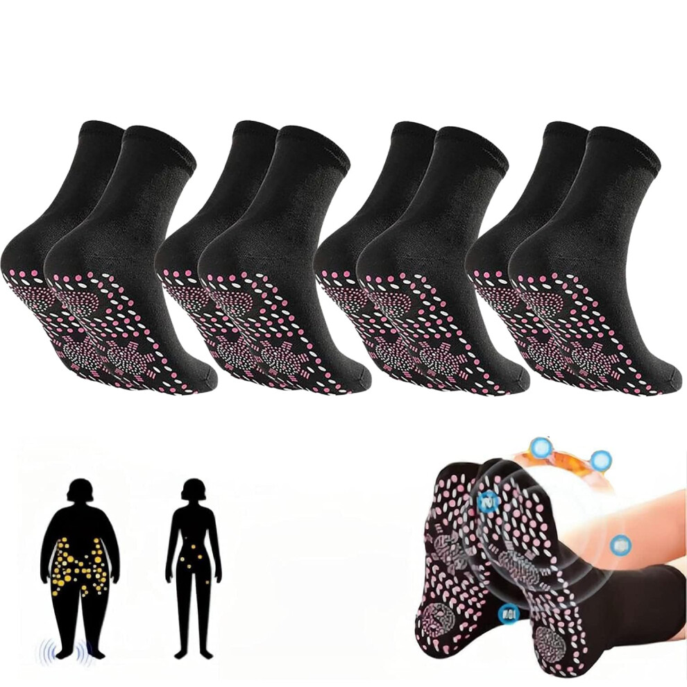 Thermal Circulation Socks with Self Heating Tourmaline Therapy, Anti Slip Grip for Men and Women