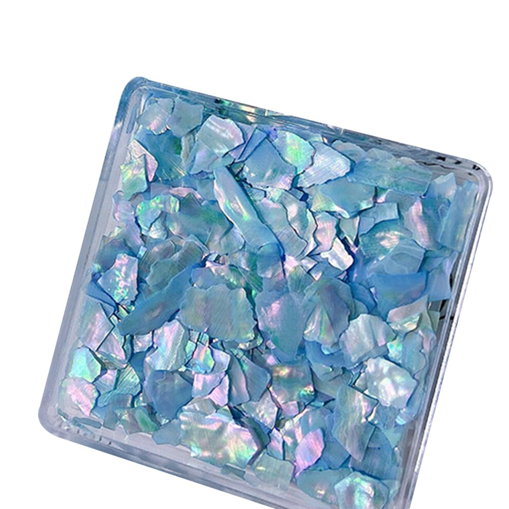 Blue Nail Art Shell Slices Sea Irregular Abalone Shell Decorations 3D Flakes For Acrylic Nails