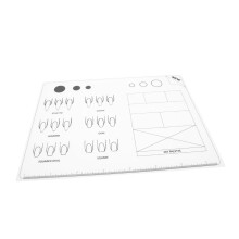 Large Acrylic Nail Practice Mat with Guides, Washable Waterproof Silicone Pad 40x30cm