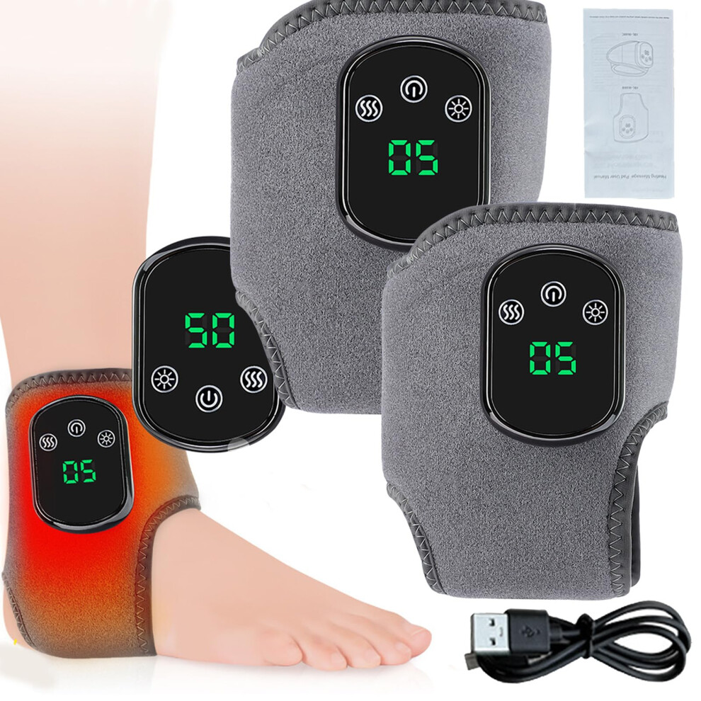 Electric Foot and Ankle Massager 2026, Triple Massage Tech, 3Speed Vibration, 5 Heat Settings, 2pcs