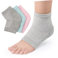 Moisturizing Heel Socks with Deep Hydration Gel, Open Toe Breathable Sleeves for Dry Cracked Feet