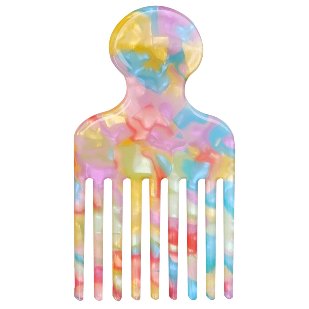 Unisex Wide Tooth Comb For Curly And Natural Hair With Ergonomic Handle And Smooth Rounded Teeth