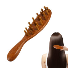Wooden Scalp Massager Comb with Wide Tooth Design for Dreads and Hair Care