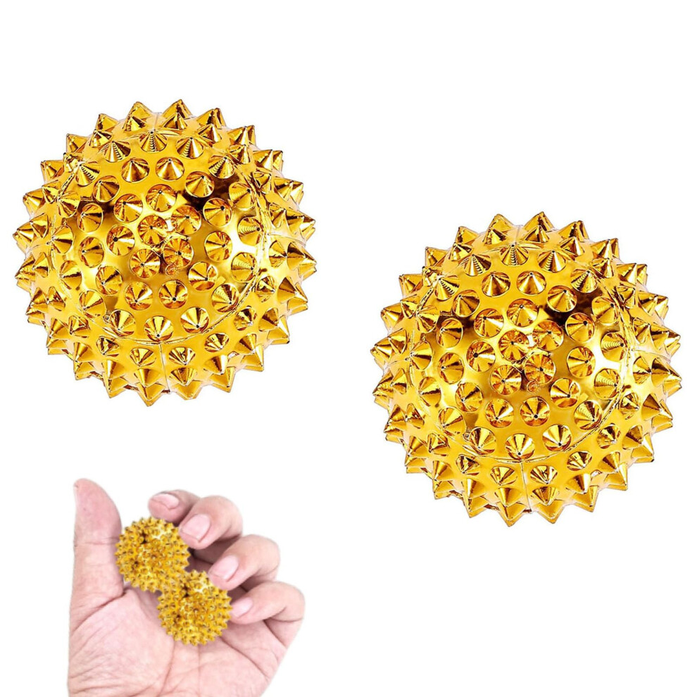 2Pack Hand Massage Balls, Magnetic Acupressure Therapy for Stress Relief and Circulation Boost