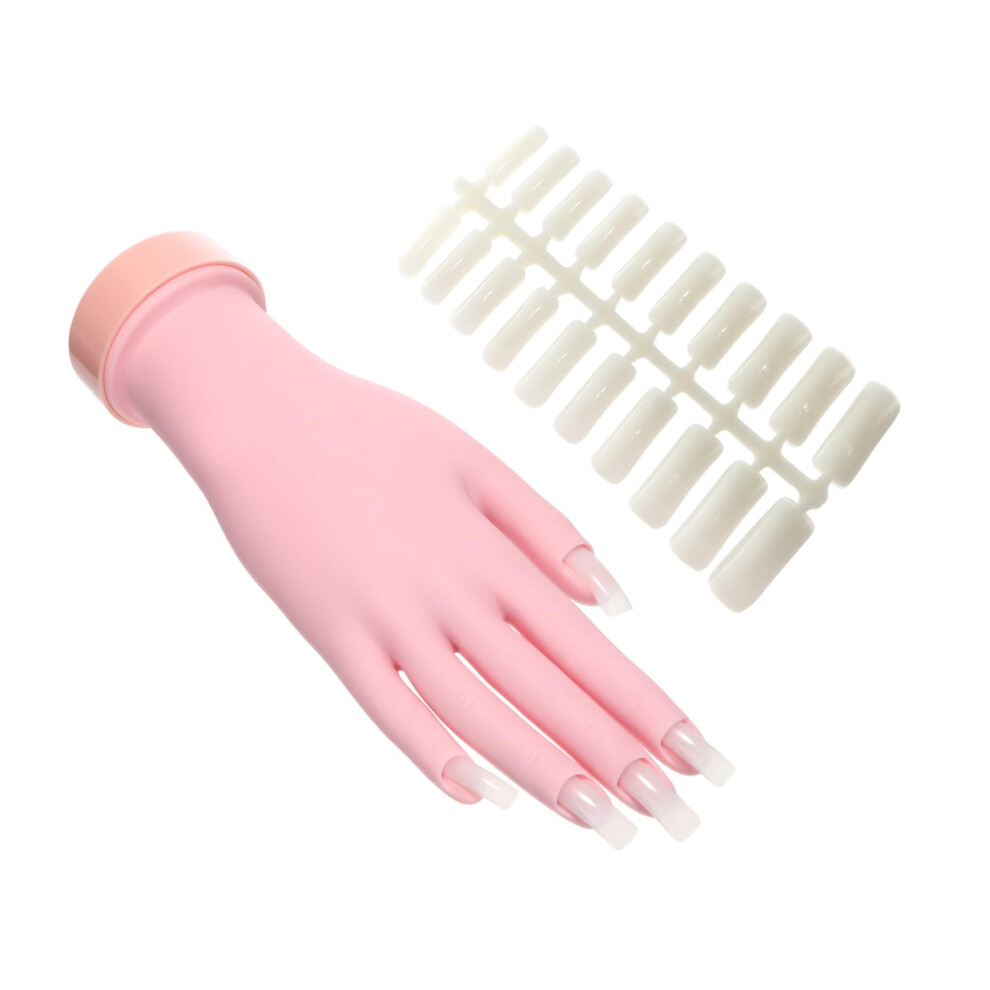 Nail Practice Hand Realistic Silicone Mannequin with Removable Tips for Acrylic and Gel Nails