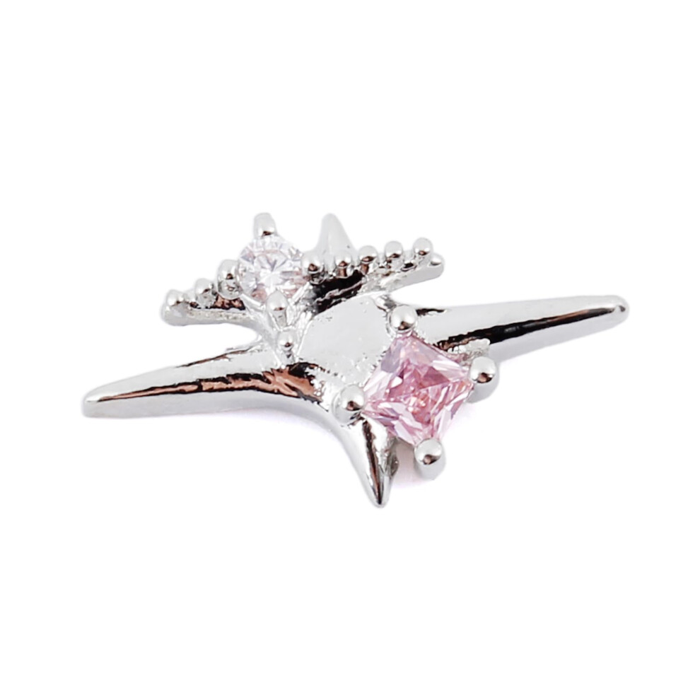 3D Nail Charms Zircon Heart and Butterfly Designs EyeCatching Sparkle for Manicure