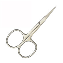 Cuticle Scissors Stainless Steel Straight Tip Extra Sharp Blades Ergonomic Grip Matte Silver Finish