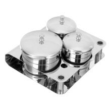 Stainless Steel Manicure Cup Set with Tray for Nail Art Mixing and Cleaning – AntiSpill Design