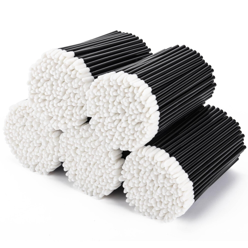 Black 500 Pcs Disposable Lip Wands Lint Lip Gloss Applicators For Lipstick And Concealer