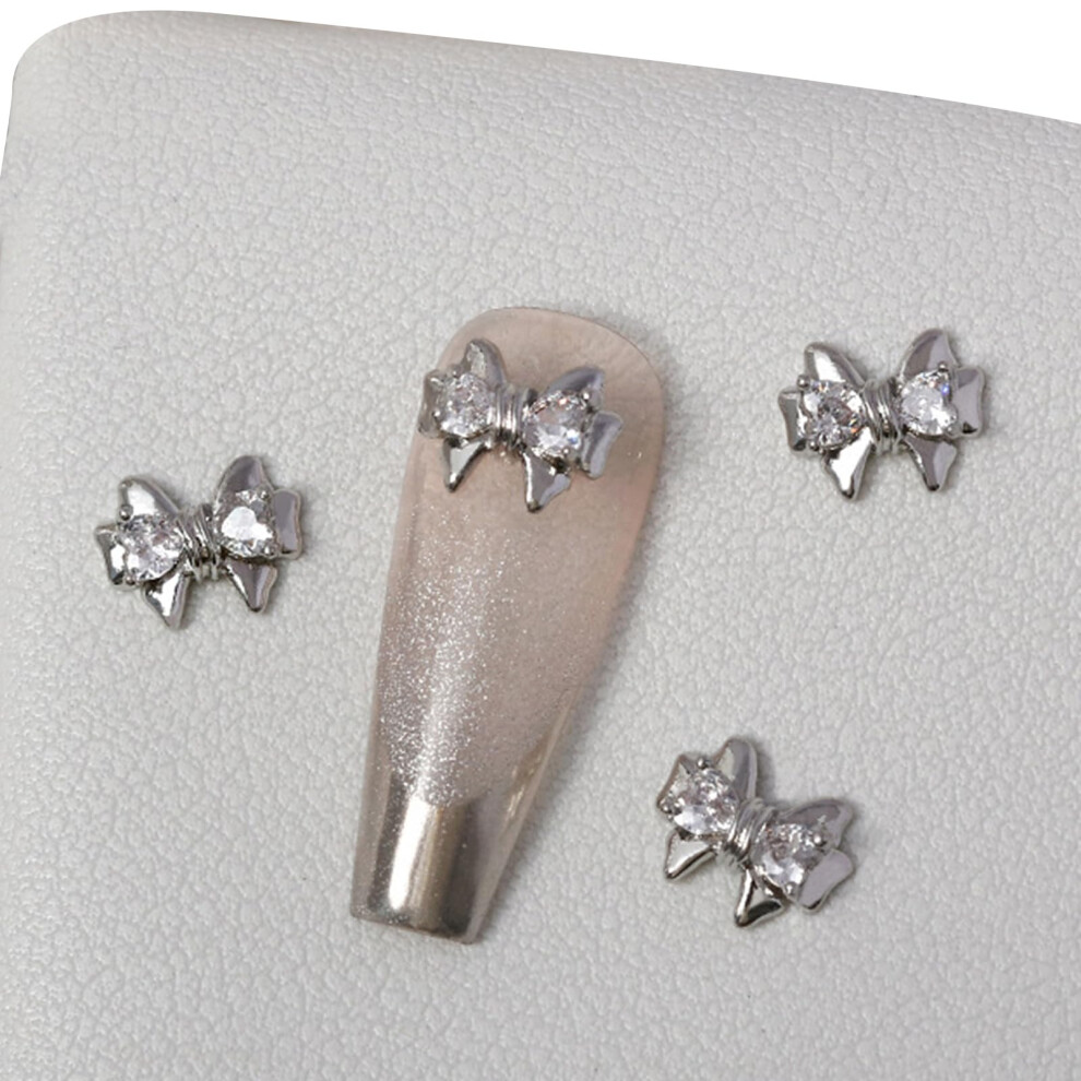 3D Butterfly Nail Rhinestones with Shine Zircon Accents for Acrylic and Natural Nails