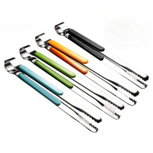 4 Pack Stainless Steel Kitchen and Grill Tongs with NonSlip Grip, Long Handle BBQ Cooking Tool