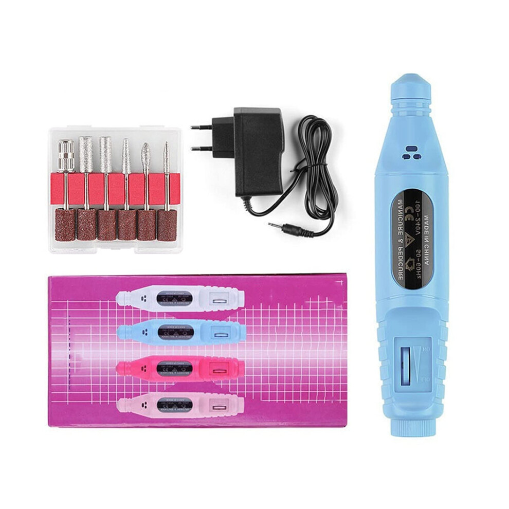 Electric Nail Drill Kit Low Noise Lightweight Handpiece for Acrylic Gel Nails Manicure Pedicure
