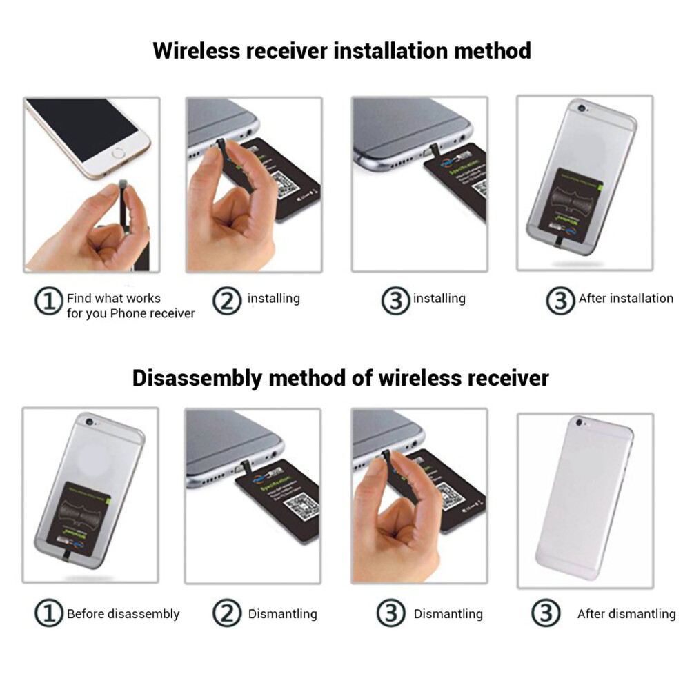 Qi Wireless Charger Receiver Adapter 1000Mah 7340572736451
