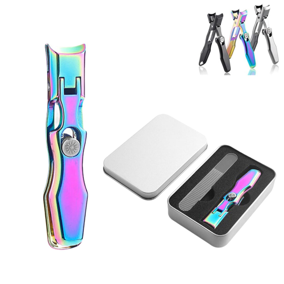 Ultra Sharp Nail Clipper with Catcher and Comfort Grip for Thick Nails in Iron Storage Box