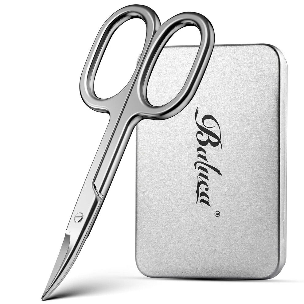 Professional Curved Nail Scissors German Stainless Steel Cuticle Scissors for Women and Men Grooming