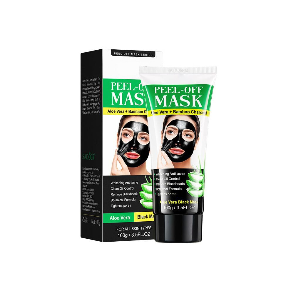 Aloe Vera Charcoal Peel Off Face Mask 100g Deep Cleansing Oil Control Pore Refining Hydration