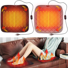 Warm USB Heated Car Seat Cushion 42x42cm Non-Slip Winter Comfort