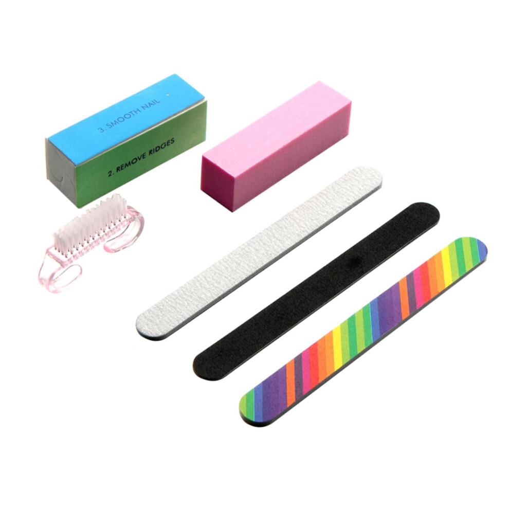 Professional Manicure Kit 6pcs Nail File and Buffer Set for Natural and Acrylic Nails
