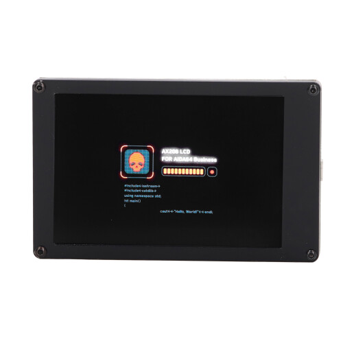 Sub Screen For Raspberry Pi Computer Temperature Display I P S LCD Touch Control Data Monitor Usb Powered Custom Themes Adjustable Brightness Compact 2