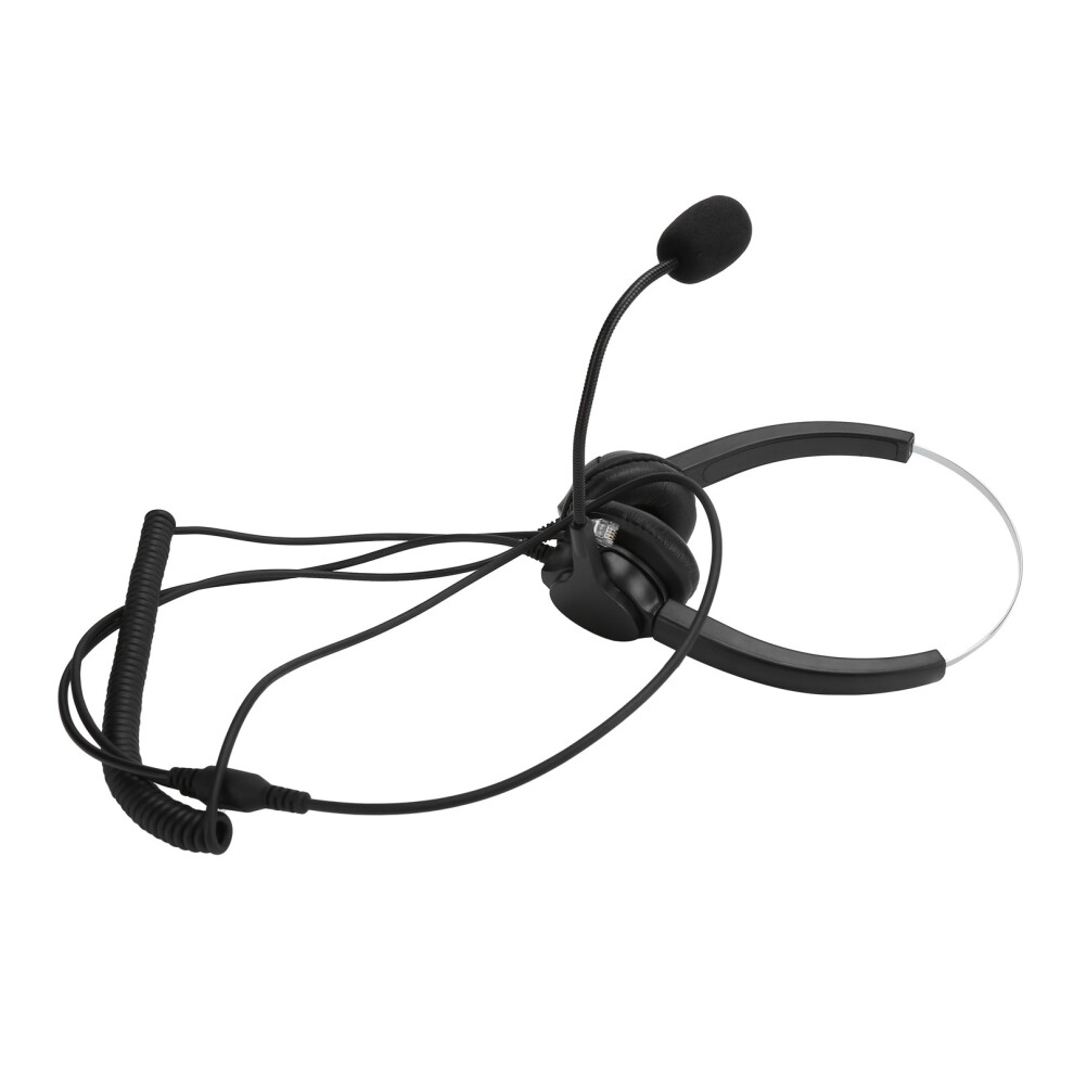 Ultra Lightweight Corded Headset For Landline Phones With Flexible Boom Microphone And Hearing Protection Circuit, Office Telephone Headphones With 9357860178266