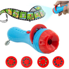 Lanterna Projetora Educativa Infantil - Design com Lentes Ópticas Duplas para uma Experiência Imersiva de Brincadeira, Criatividade e Diversão na