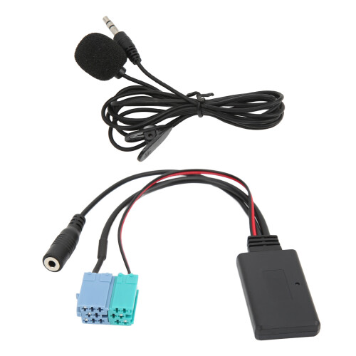 External Device Connection Car Stereo Adapter, Bluetooth 5.0 Audio Module Waterproof ABS Build Hands-Free Calling Support Wide Format Compatibility 1
