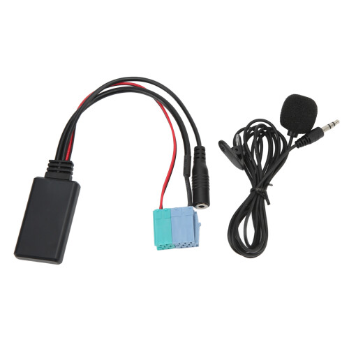 External Device Connection Car Stereo Adapter, Bluetooth 5.0 Audio Module Waterproof ABS Build Hands-Free Calling Support Wide Format Compatibility 2