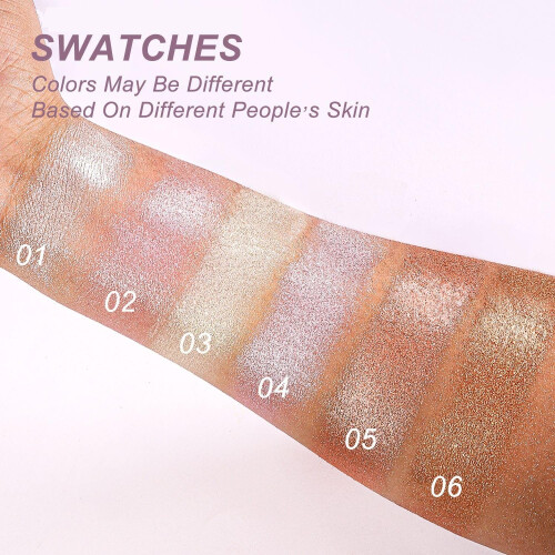 Highlighter Powder with Buildable Glow and Precise Nose Contour, Solid Compact 33g Pack 2