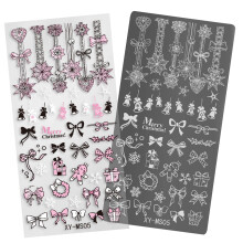 Christmas Nail Stamping Plates Snowflake and Deer Winter Holiday Nail Art Stencils MS05