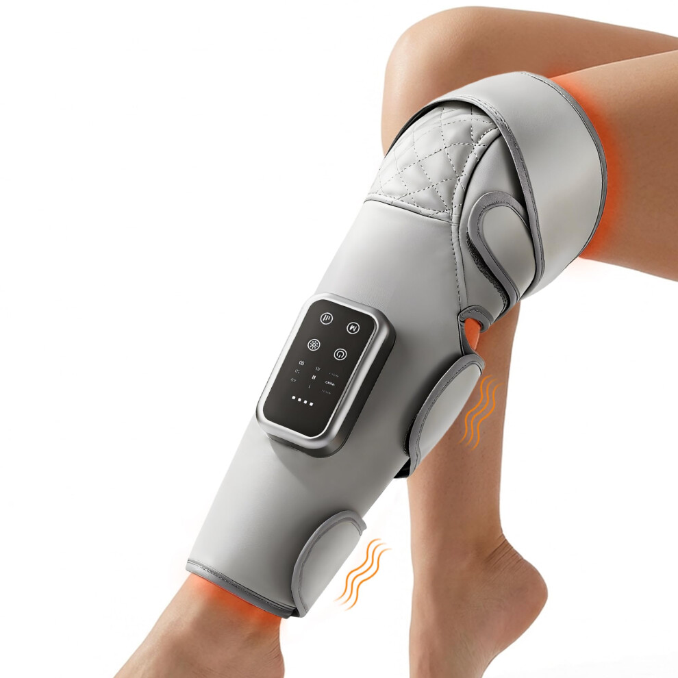 Calf Massager with Heat and Vibration, Air Compression for Circulation and Pain Relief, Adjustable Fit, 1pc