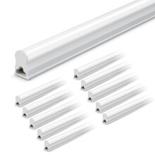 12 Pack LED Light 4FT T5 Tube 2200lm Bright Linkable Plug in for Garage Workshop Ceiling