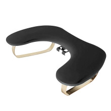 Nail Arm Rest Cushion with Phone Stand, Ergonomic PU Leather Hand Support for Manicure Salon, Black