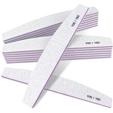15pcs Nail Files 100/180 Grit DualSided Emery Boards for Acrylic and Natural Nails Grey