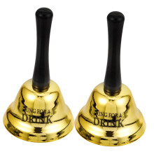 Handheld Metal Bell Set with Clear Audible Signal for Classroom Wedding Restaurant Events