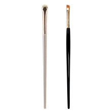 Ultra Thin Angled Eyeliner Brush Set with Fine Point Tip for Precision Eye Makeup, Gold, 2 Pcs