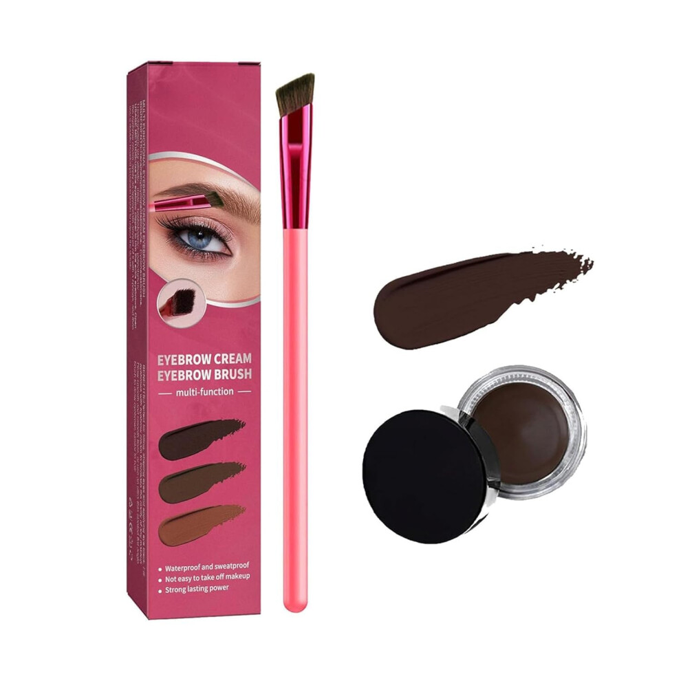 Eyebrow Brush with Waterproof Brow Gel, 4D Microblading Brow Pen for Natural LongLasting Brows
