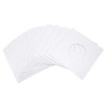 100 White 7 Inch Vinyl Record Sleeves with Center Hole Heavyweight Paper