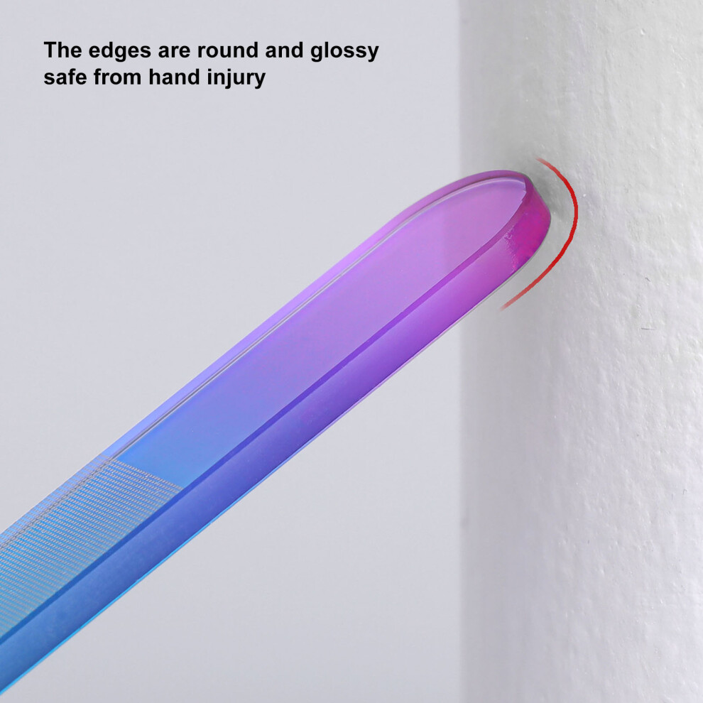 5x Glass Fingernail Files Double Side
