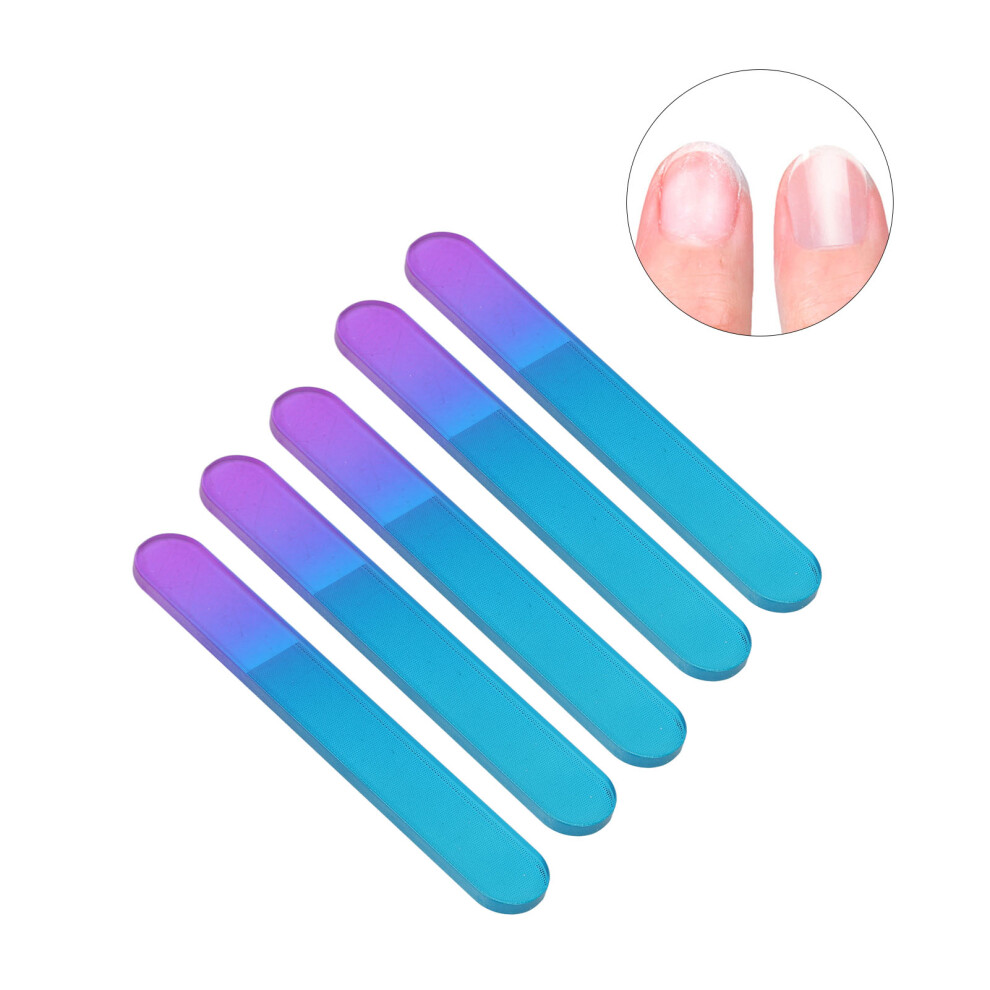 5 Pcs Glass Nail Files with Cases