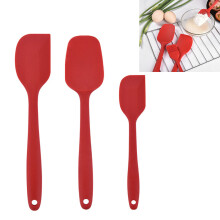 Conjunto de espátulas de silicone resistentes ao calor com design higiênico e sem costuras, antiaderente para resultados profissionais, cabo