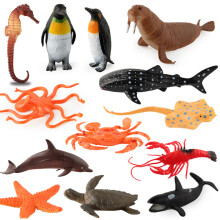 Livagtige dyr, manuelt malede figurer, mini-havdyrslegetøj, flydende badelegetøjssæt, havfisk, dyrefigurer, flere anvendelser til værelset