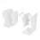 Large White Metal Retractable Bookends - Slim Desk Support 14