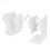 Large White Metal Retractable Bookends - Slim Desk Support 1