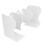 Large White Metal Retractable Bookends - Slim Desk Support 16