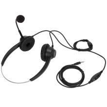 H360D-3.5VA Binaurales Business-Call-Center-Headset, 3,5 mm, Schwarz